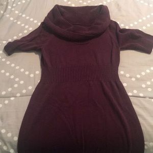 Plum knitted dress